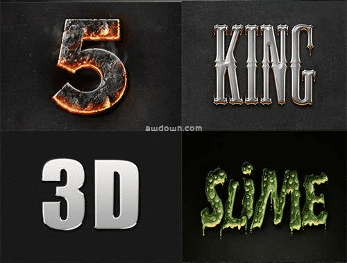 100个图层文本效果-PS样式