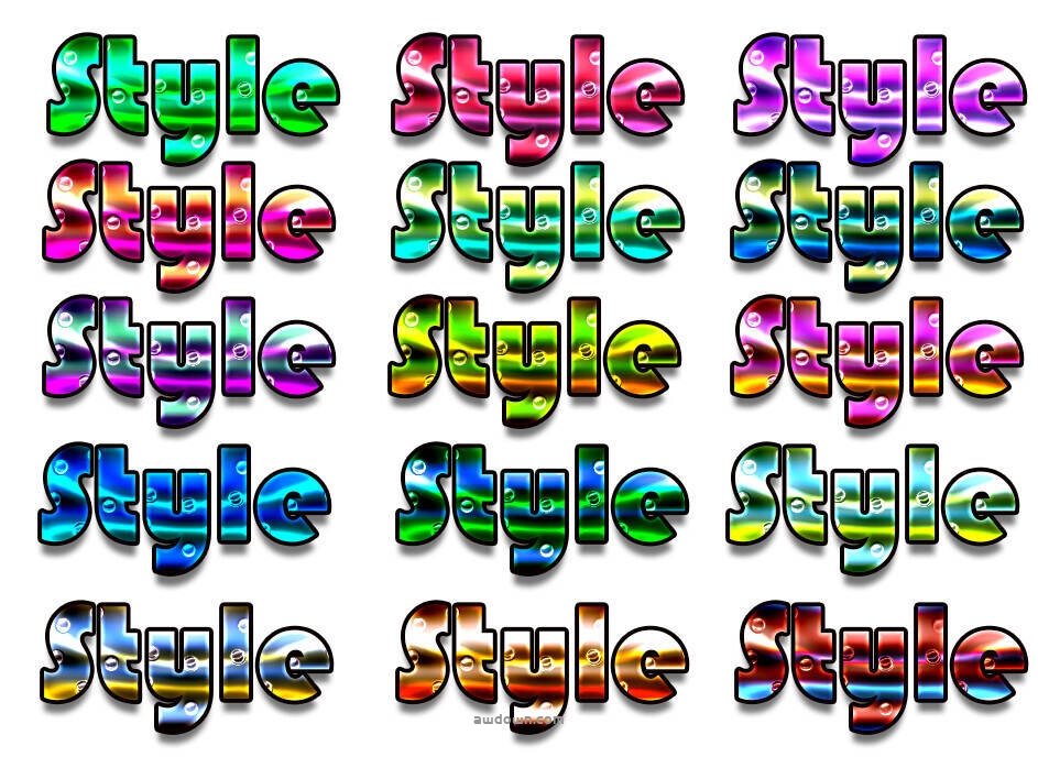 彩色光泽-PS样式