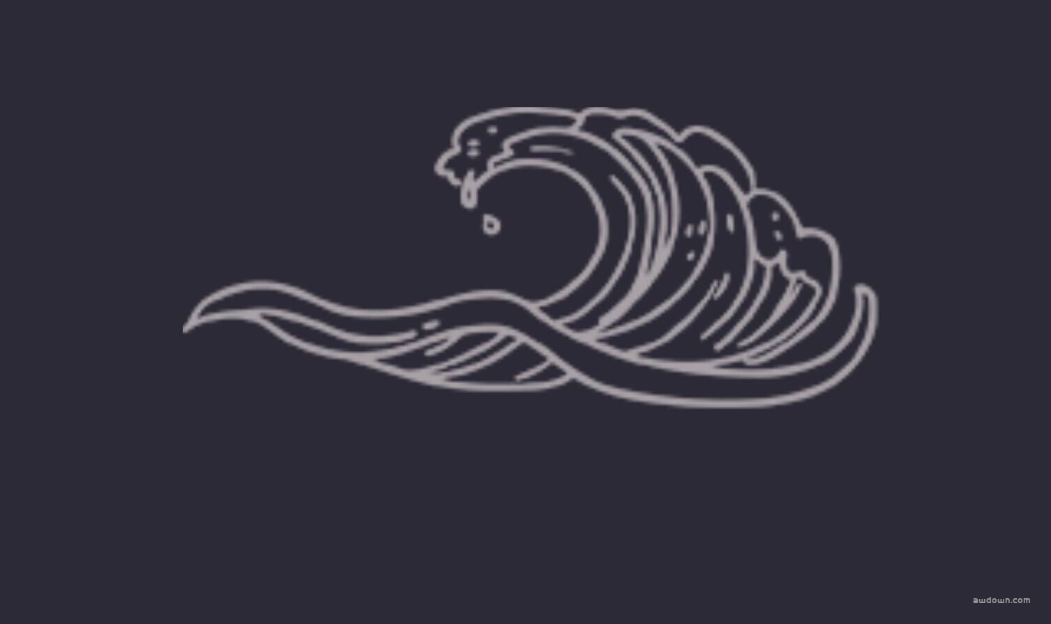 浪花简笔画-PS笔刷