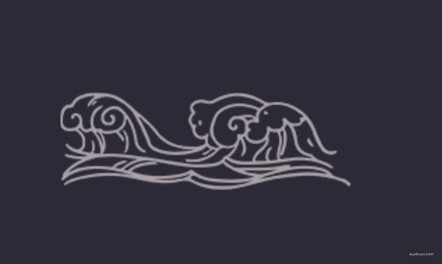 浪花简笔画-PS笔刷