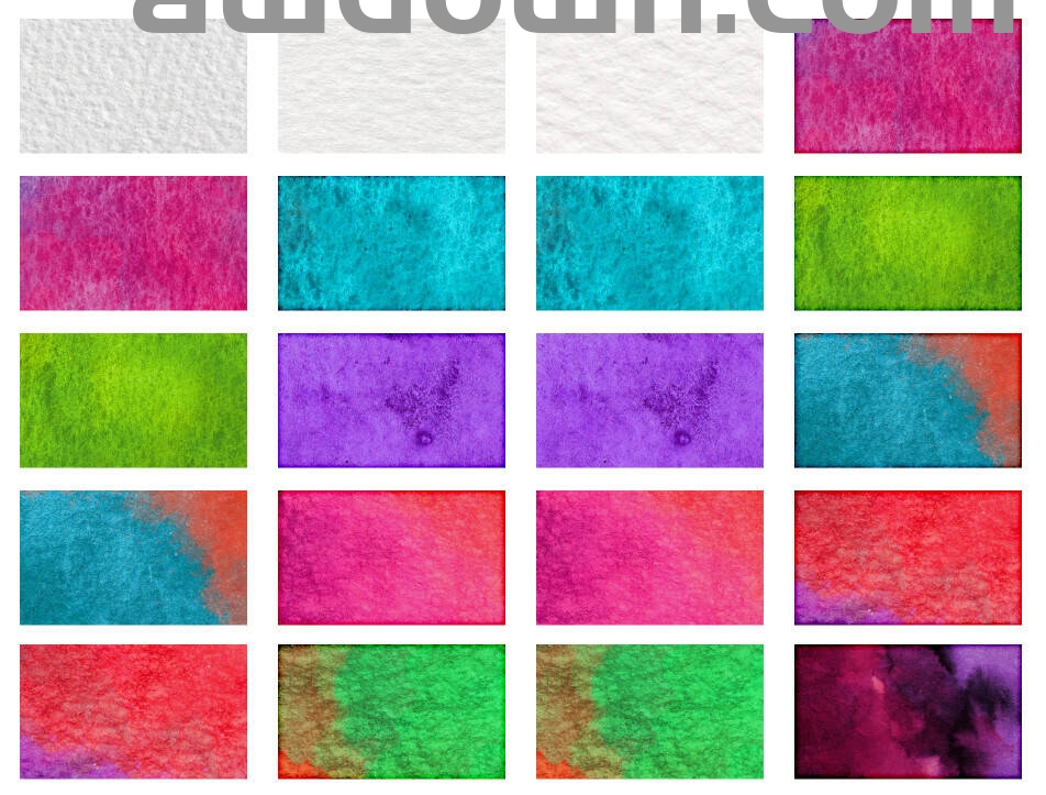 水彩素材元素-PS样式