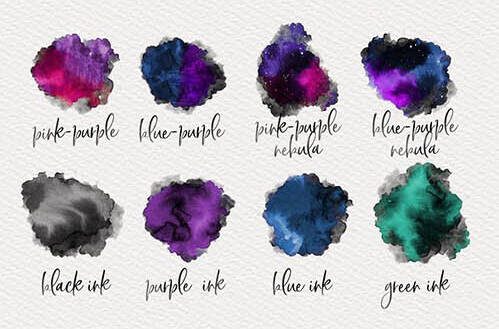 水彩素材元素-PS样式