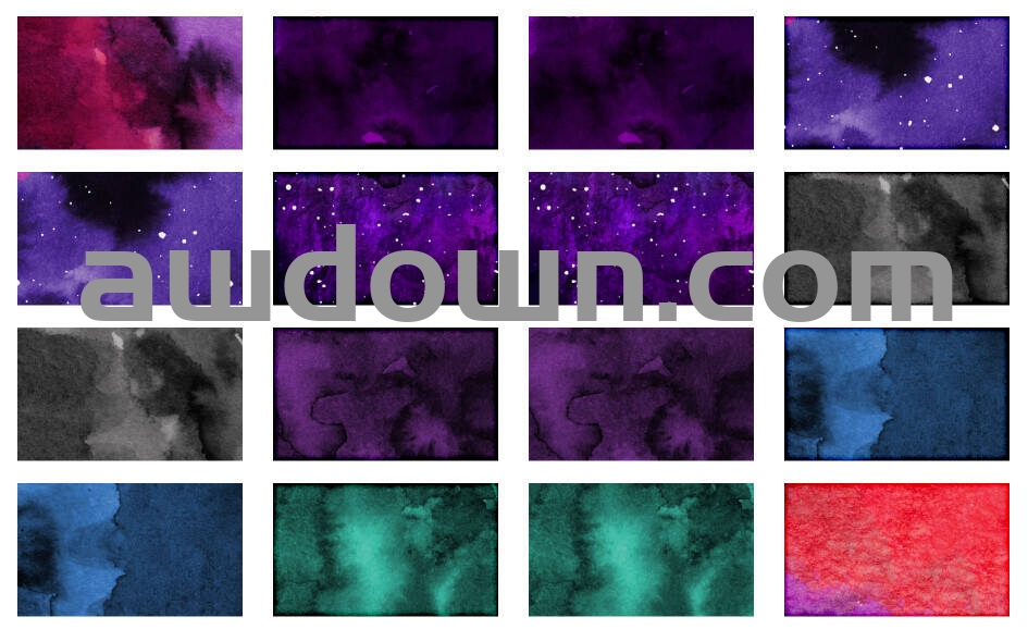 水彩素材元素-PS样式