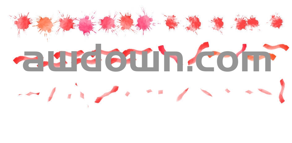 水彩素材元素-PS样式