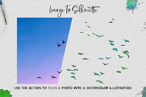 水彩素材元素-PS样式