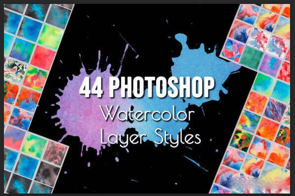 水彩图层效果-PS样式