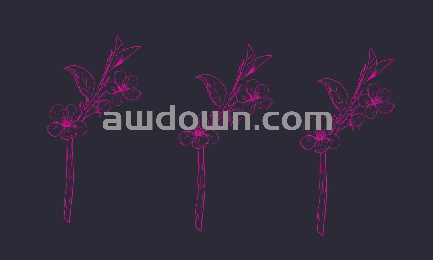 漂亮的手绘桃花-PS笔刷