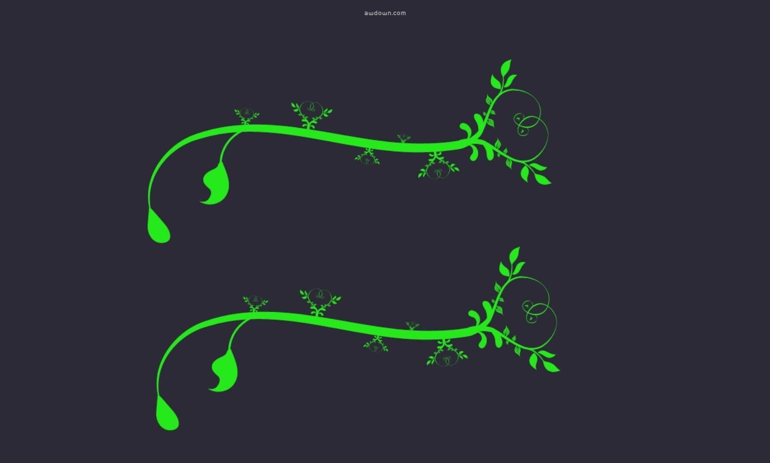 精致的藤蔓花纹-PS笔刷