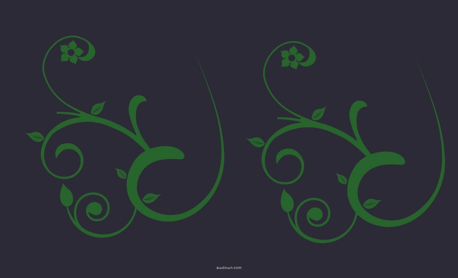 精致的藤蔓花纹-PS笔刷