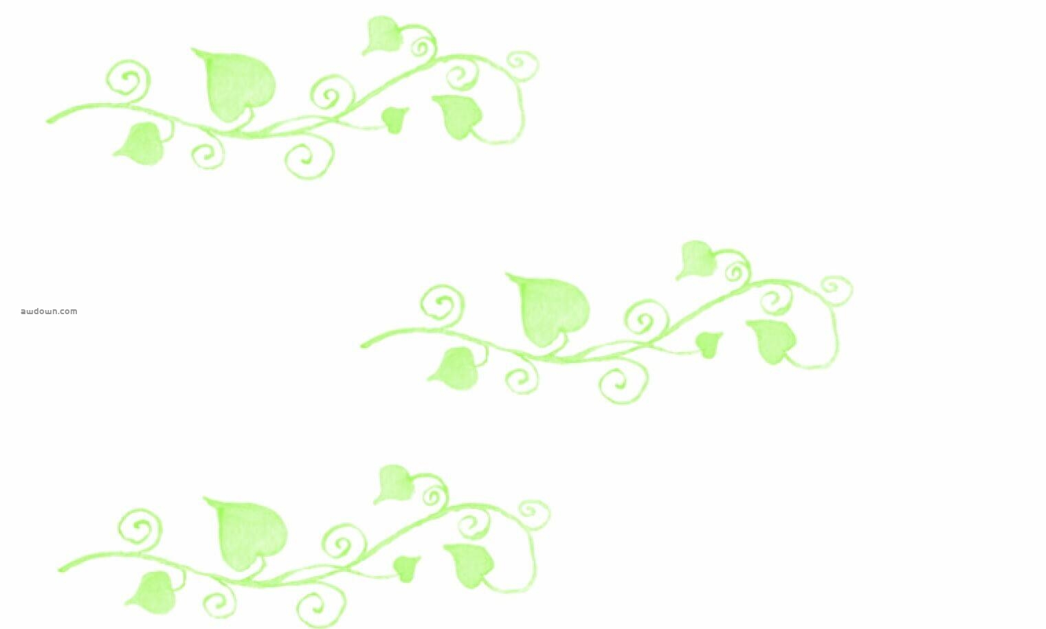 绿色卡通主题水彩效果-PS笔刷