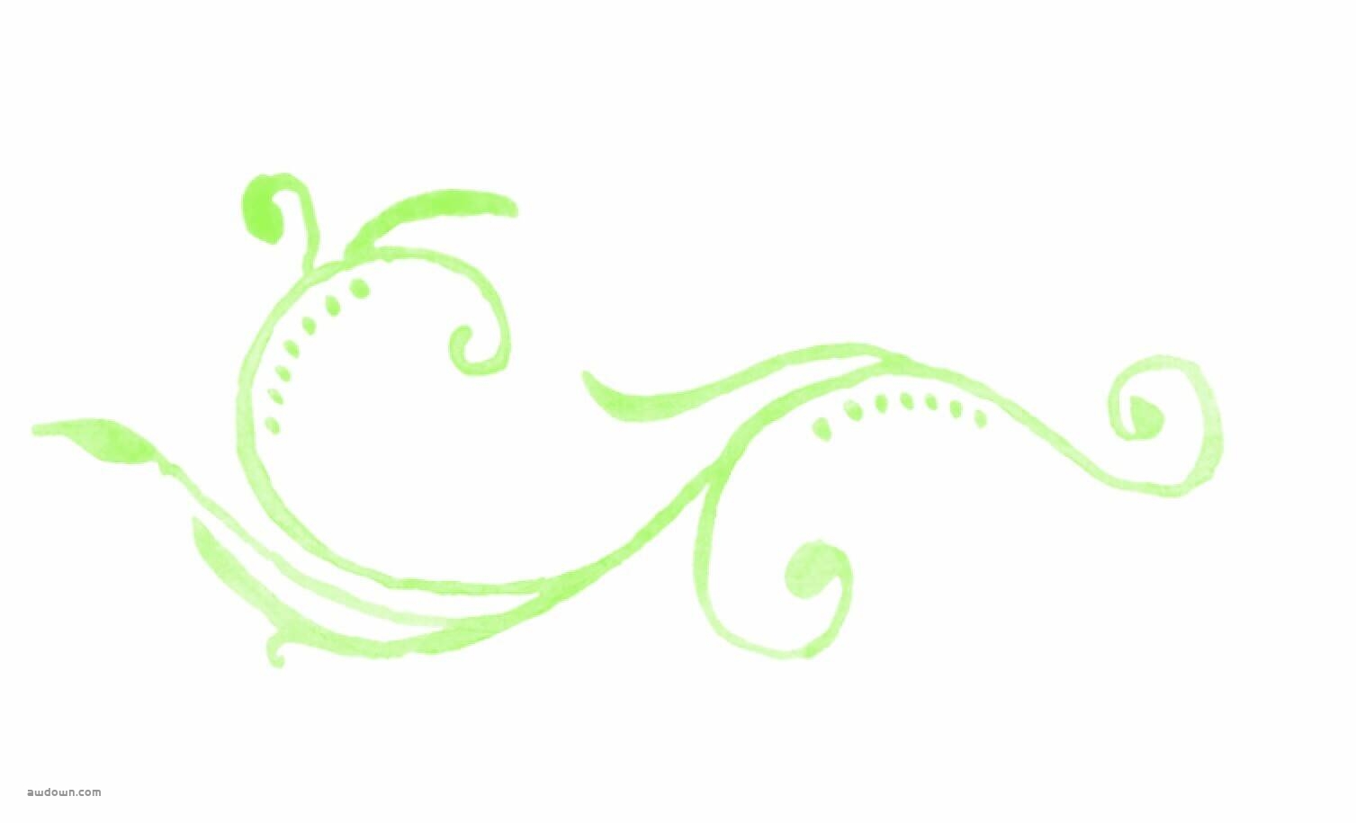 绿色卡通主题水彩效果-PS笔刷