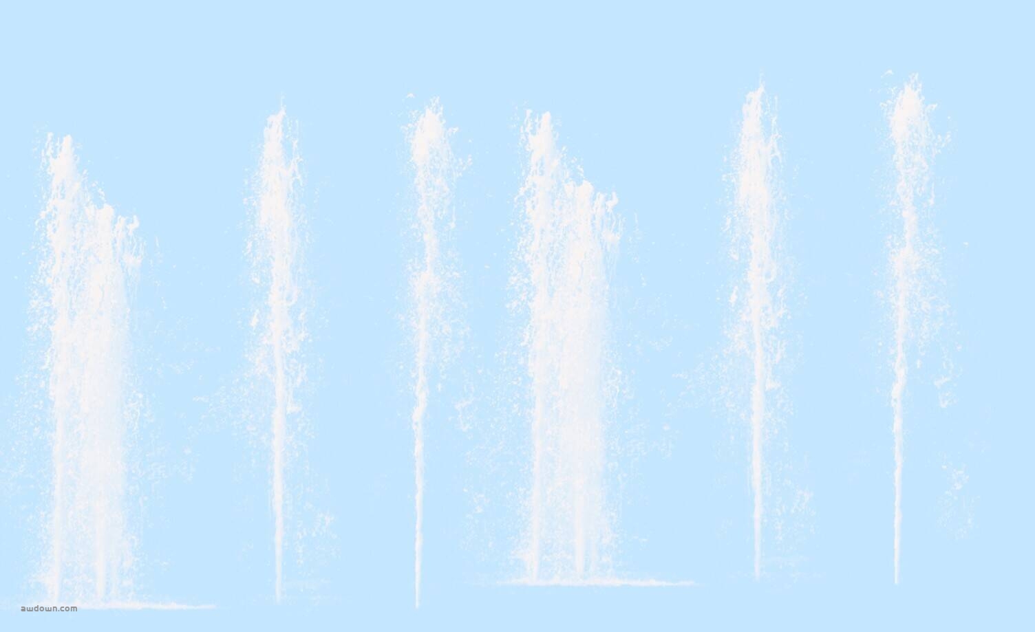 逼真的喷泉水柱-PS笔刷