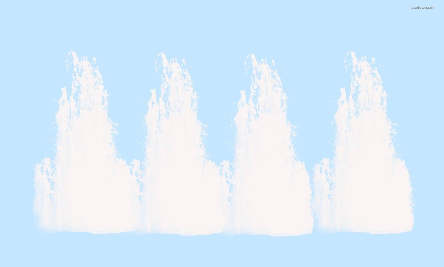 逼真的喷泉水柱-PS笔刷