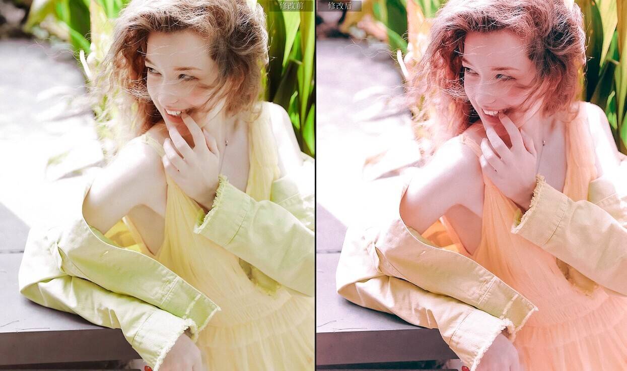 橙色和深绿色浅色LR预设