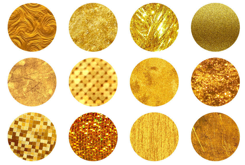 金色矿物素材PS图案