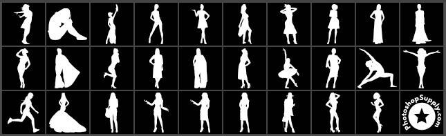 女性剪影PS形状