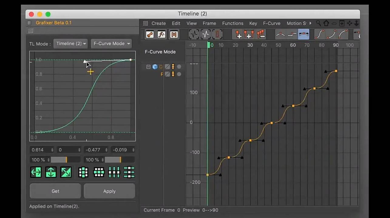 Grafixer (C4D插件-动画关键帧曲线编辑辅助工具) v2.0.0