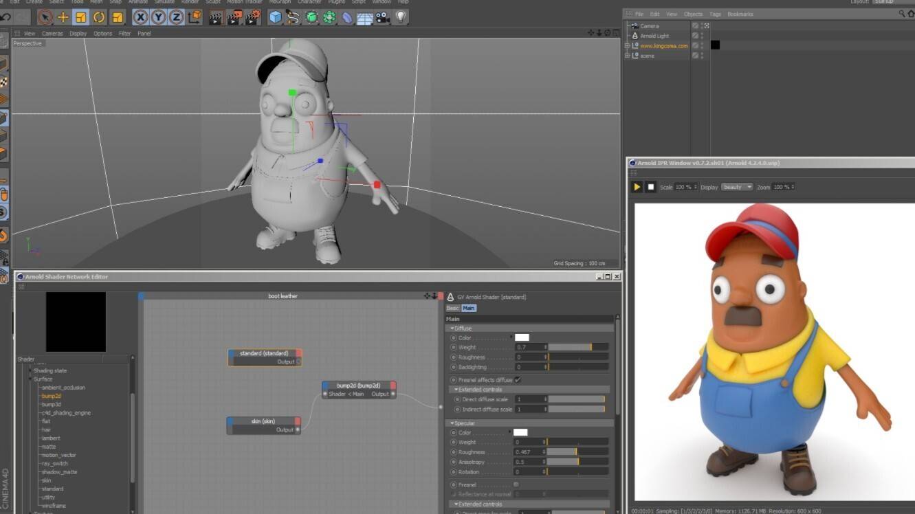 SolidAngle C4DtoA(阿诺德Arnold渲染器插件) V4.2.3 英文版 R21-R26