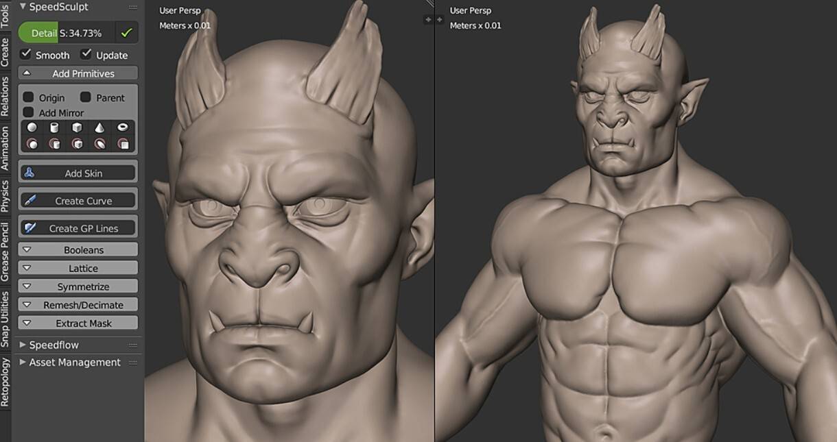SpeedSculpt(三维模型雕刻建模Blender插件) V0.1.40+使用教程