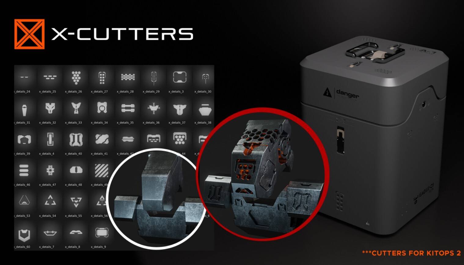 X-Cutters For Kitops 2 (实用零部件模型Blender插件)